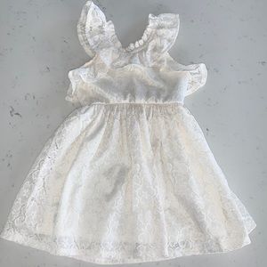 Cream lace toddler dress